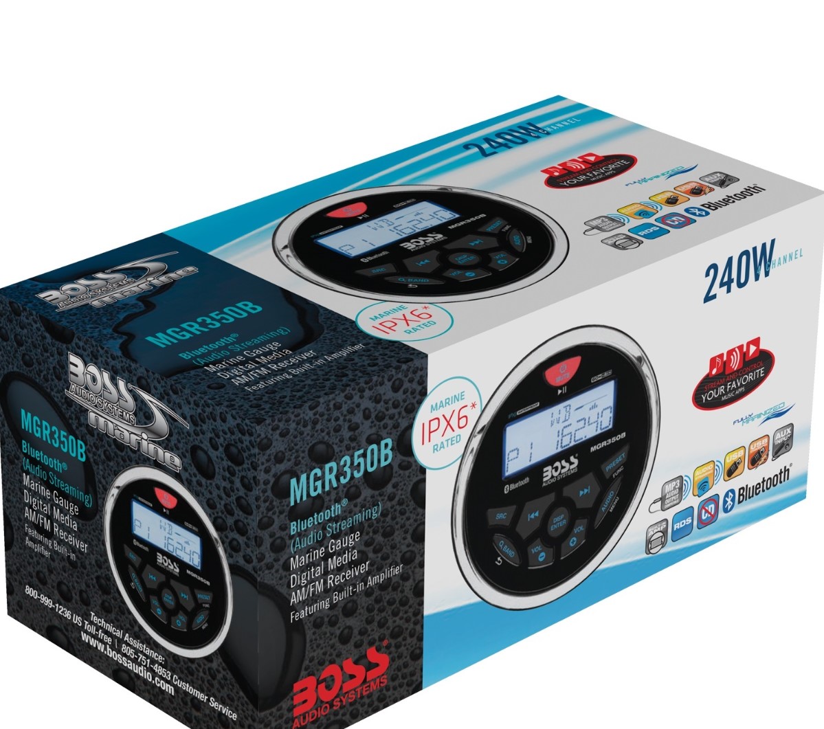 Boss Marine Radio Bluetooth/USB/MP3 | Αδιάβροχο Ηχοσύστημα Σκάφους - Image 3